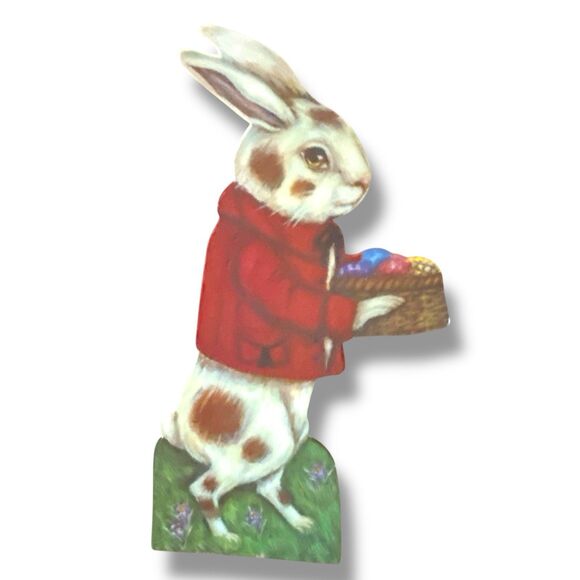 Bethany Lowe Designs Kathy Seburn Rabbit Bunny Egg Easter Spring Dummy Board - Picture 3 of 7